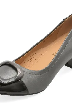 Pantofi eleganti KARISMA gri, JI60008, din piele naturala imagine