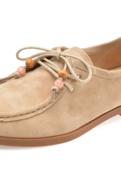 Pantofi EPICA bej, 5817, din piele intoarsa imagine