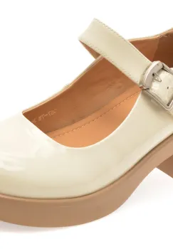 Pantofi EPICA bej, 677, din piele naturala lacuita imagine