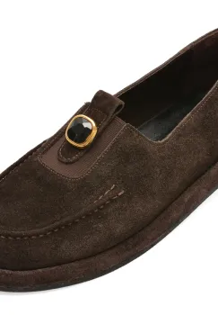 Pantofi EPICA maro, 157H601, din piele intoarsa imagine