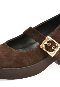 Pantofi EPICA maro, 4842520, din piele intoarsa imagine