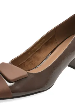 Pantofi EPICA maro, 4F5678, din piele naturala lacuita imagine