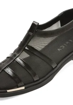 Pantofi EPICA negri, 3941345, din material textil si piele naturala imagine