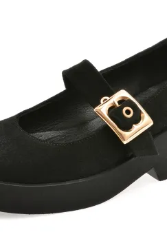 Pantofi EPICA negri, 4842520, din piele intoarsa imagine