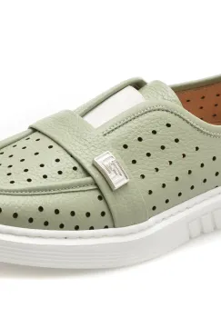 Pantofi ERISMA verzi, 123047, din piele naturala imagine