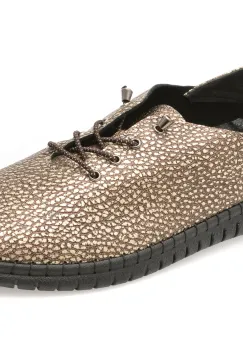 Pantofi EVIDA aurii, EV2902B, din piele naturala imagine