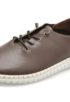 Pantofi EVIDA maro, EV2902W, din piele naturala imagine