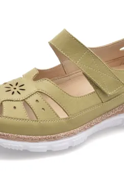 Pantofi EVIDA verzi, EV2924, din piele naturala imagine