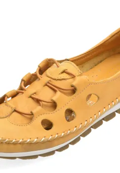 Pantofi FLAVIA PASSINI galbeni, 115, din piele naturala imagine