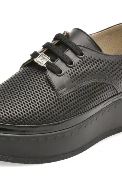 Pantofi GOLD DEER negri, 2126723, din piele naturala imagine