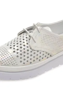 Pantofi GRYXX argintii, 146YA24, din piele naturala imagine