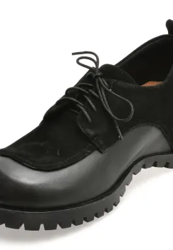 Pantofi GRYXX negri, 2628, din piele intoarsa imagine