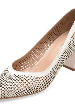 Pantofi IMAGE albi, 3510040, din piele naturala imagine