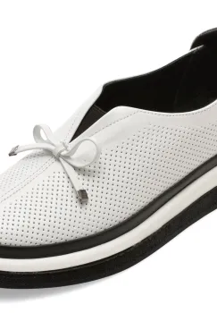 Pantofi IMAGE albi, 5503702, din piele naturala imagine