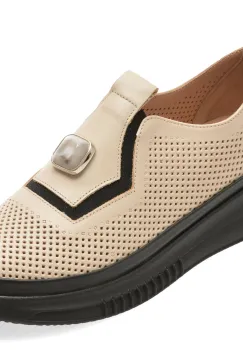 Pantofi IMAGE bej, 3831606, din piele naturala imagine
