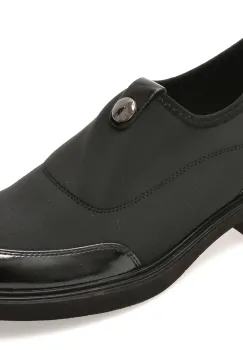 Pantofi IMAGE negri, 4508, din material textil imagine