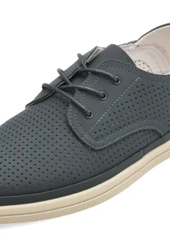 Pantofi OTTER bleumarin, J260014, din piele naturala imagine