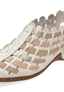 Pantofi RIEKER albi, 47156, din piele ecologica imagine