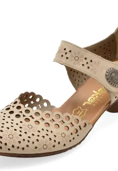 Pantofi RIEKER bej, 43753, din piele naturala imagine