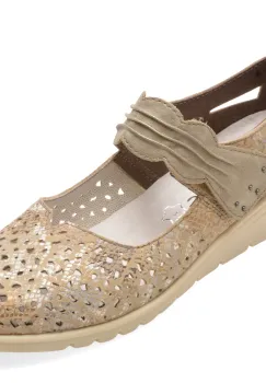 Pantofi RIEKER bej, L5359, din piele naturala imagine