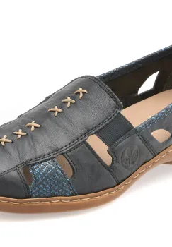 Pantofi RIEKER bleumarin, 41385, din piele naturala imagine