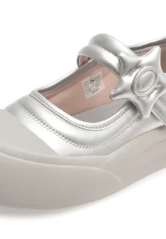 Pantofi SELECTION KIDS argintii, 532202, din piele ecologica imagine