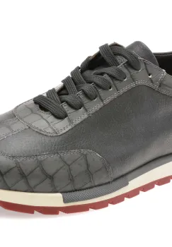 Pantofi sport BITE THE BULLET gri, 9111L, din piele naturala imagine