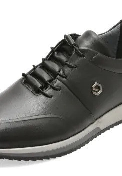 Pantofi sport BITE THE BULLET negri, NR244, din piele naturala imagine