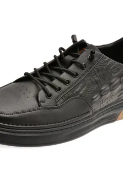 Pantofi sport BITE THE BULLET negri, T37110, din piele naturala imagine