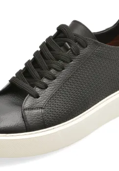 Pantofi sport BITE THE BULLET negri, WB008, din piele naturala imagine