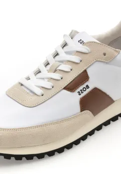 Pantofi sport BOSS albi, 8723, din material textil imagine