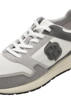 Pantofi sport BOSS gri, 4612, din material textil si piele naturala imagine