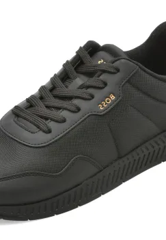 Pantofi sport BOSS negri, 6481, din material textil imagine