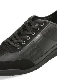 Pantofi sport BOSS negri, 7877, din material textil imagine