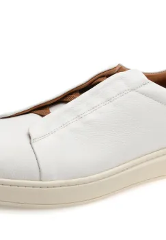 Pantofi sport BULLETTI albi, 7178, din piele naturala imagine