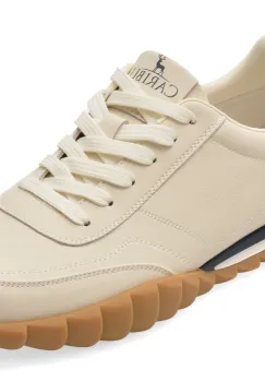 Pantofi sport CARIBU albi, V260007, din piele naturala imagine