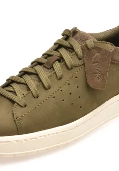 Pantofi sport CLARKS kaki, COURTLITE 2 RUN, din nabuc imagine