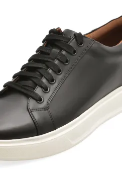 Pantofi sport CLARKS negri, GOSWELL TIE, din piele naturala imagine