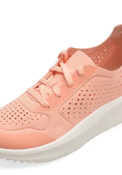 Pantofi sport CLARKS roz, SOLEVANA TIE, din material textil imagine