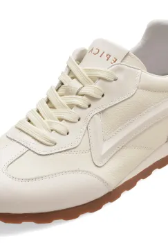 Pantofi sport EPICA albi, 59877, din piele naturala imagine