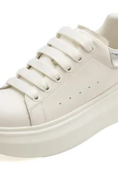 Pantofi sport EPICA albi, 70622, din piele naturala imagine