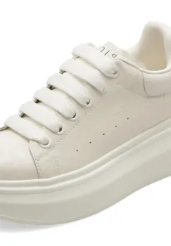 Pantofi sport EPICA albi, 70680, din piele naturala imagine