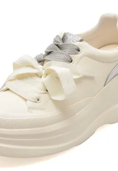 Pantofi sport EPICA albi, C1925, din piele naturala imagine