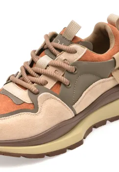 Pantofi sport EPICA bej, 2086, din material textil si piele naturala imagine