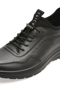 Pantofi sport EPICA negri, CCH14, din piele naturala imagine