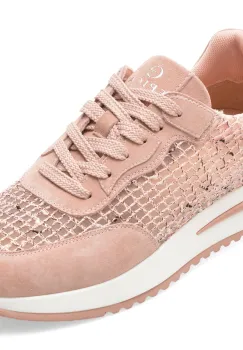 Pantofi sport EPICA roz, QS510, din material textil si piele naturala imagine