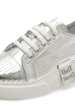 Pantofi sport ERISMA argintii, 2084611, din piele naturala imagine