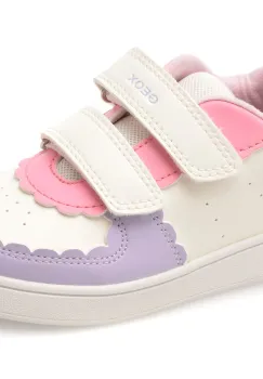 Pantofi sport GEOX albi, B555MA, din piele ecologica imagine