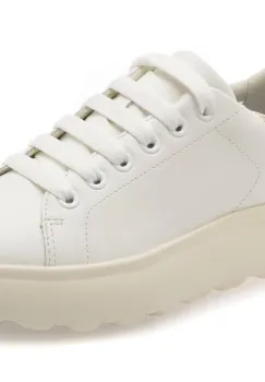 Pantofi sport GEOX albi, D45TCD, din piele naturala imagine