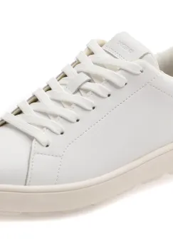 Pantofi sport GEOX albi, D65PJA, din piele naturala imagine